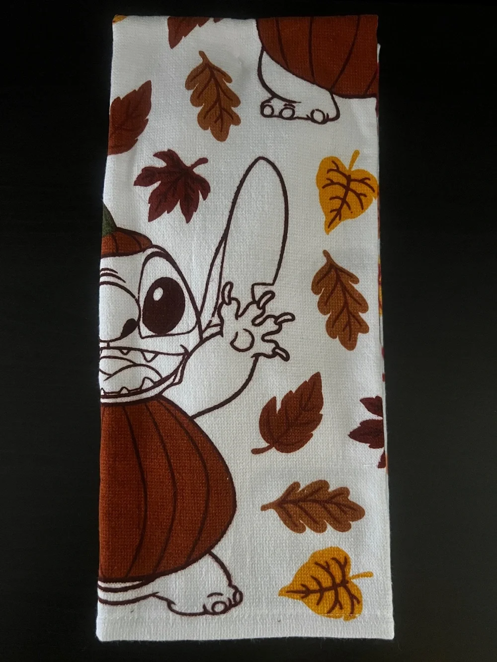NEW Disney Stitch Fall Halloween Kitchen Towels 100% Cotton 2 Pack